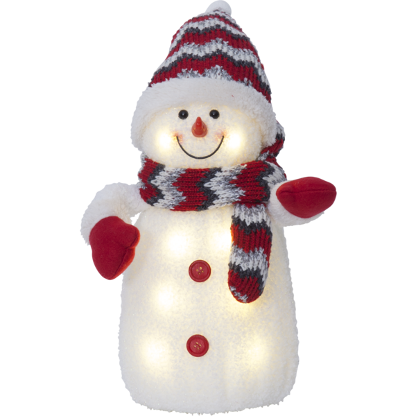 Hoge Sneeuwpop met rode sjaal -38cm