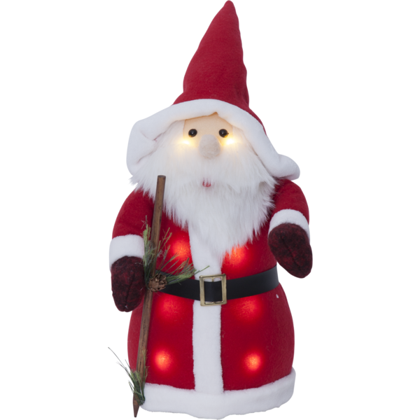 Grote verlichte kerstman rood - 38cm Grote verlichte kerstman rood - 38cm