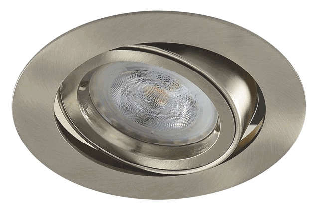 LED inbouwspot Mattias -Rond RVS Look -Sceneswitch -Dimbaar -5W -Philips LED