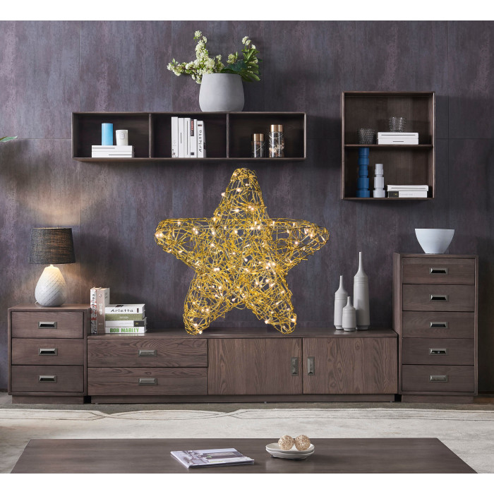 Kerstster "Galax" Goud met 100 LEDs 