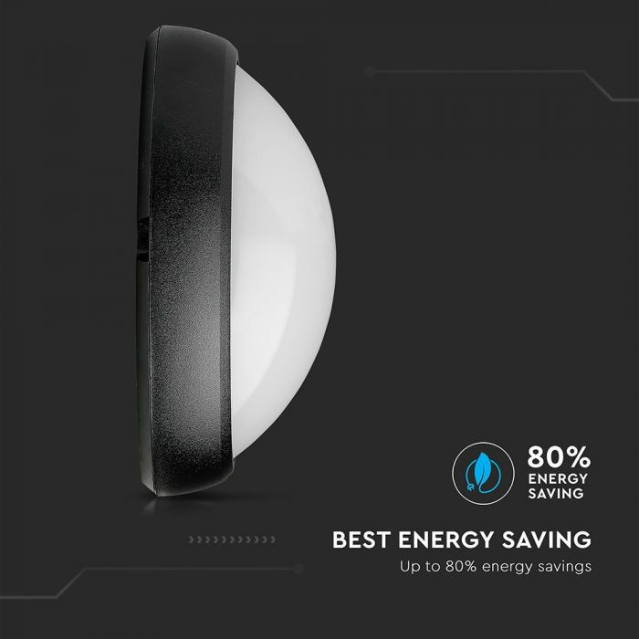 Zwart ovale Dome LED plafondlamp