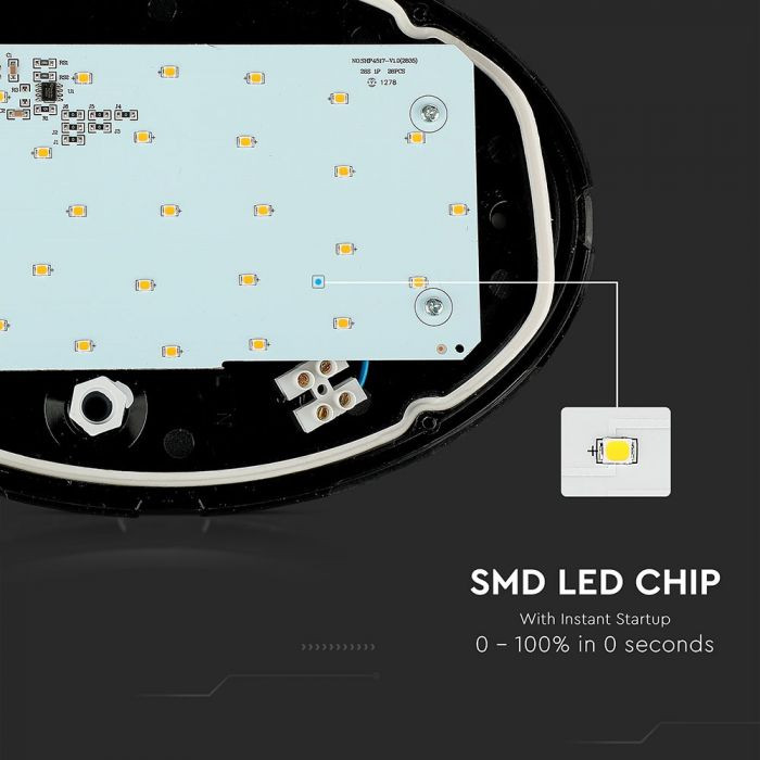 Zwart ovale Dome LED plafondlamp
