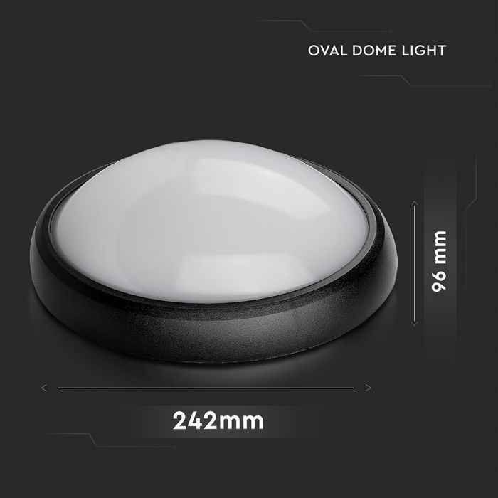 Zwart ovale Dome LED plafondlamp