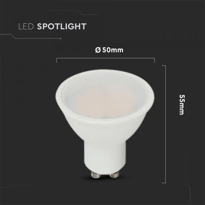 Spot - GU10 - 4,5W - Daglicht - 6500K