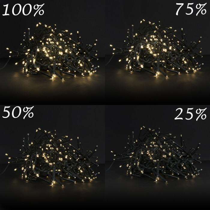 Kerstverlichting LED Cluster String 2,5m - koppelbaar - dimbaar - 250 lampjes