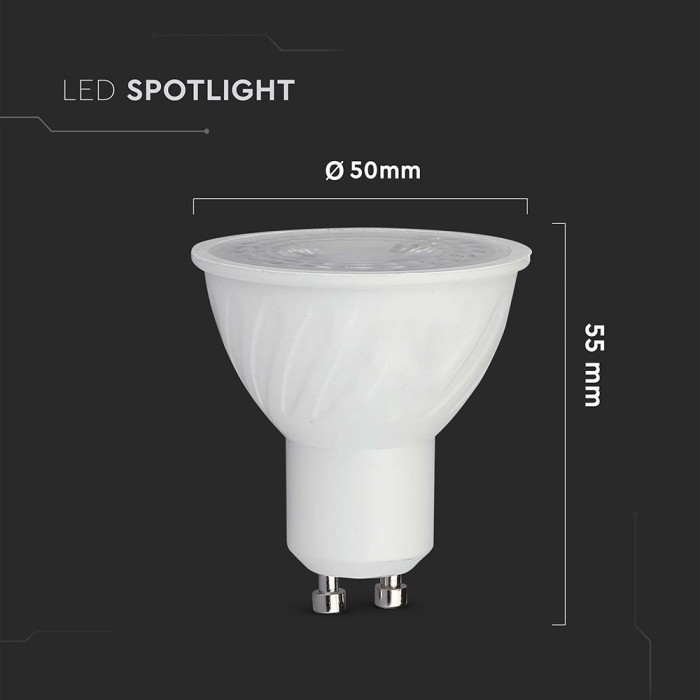 Spot - GU10 - 6W - Warm Wit - 3000K