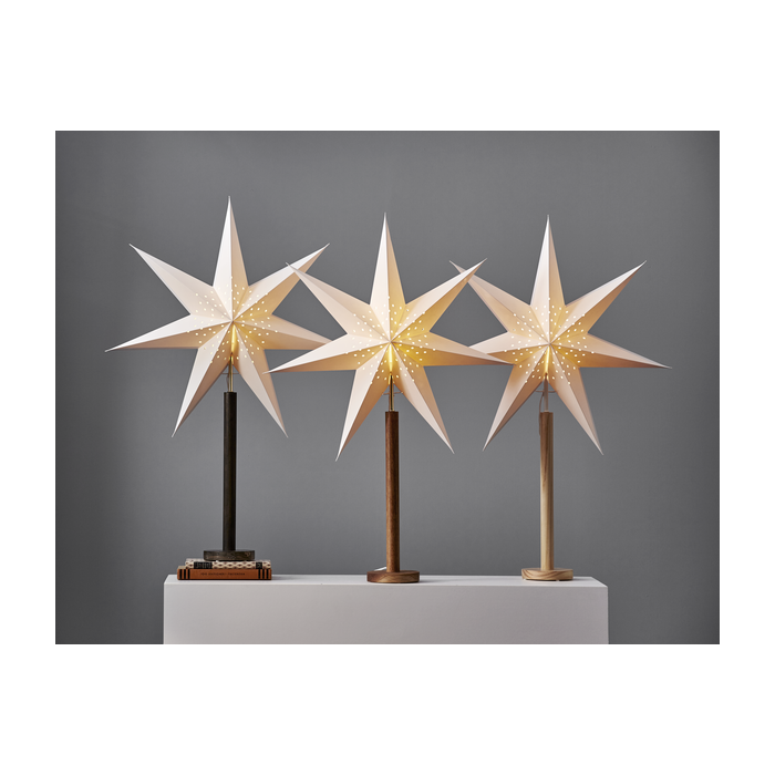 Bruine kerstster Elice met E14 fitting - 85 cm