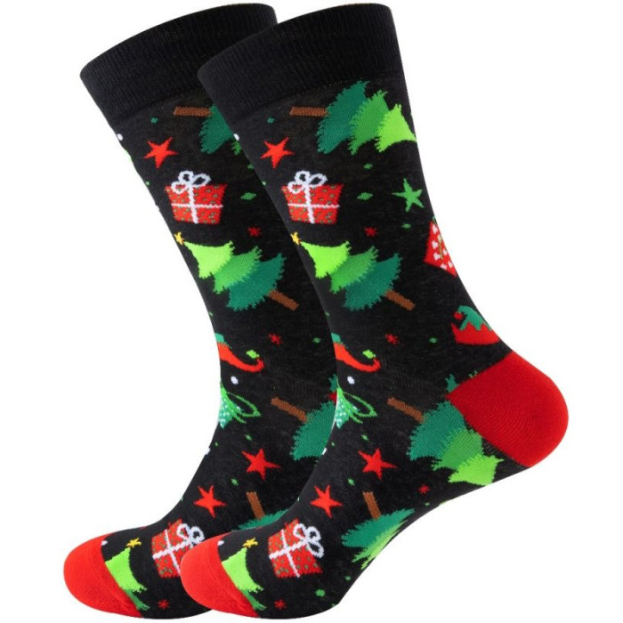 Kerstsokken met kerstbomen - maat 38-45