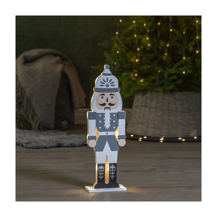 Notenkraker grijs / wit met LED verlichting - 52 cm