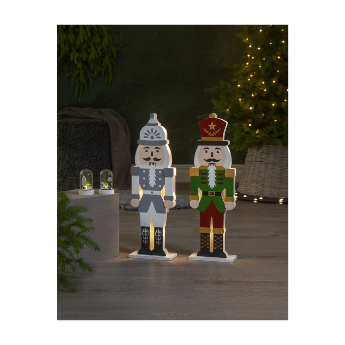 Notenkraker grijs / wit met LED verlichting - 52 cm