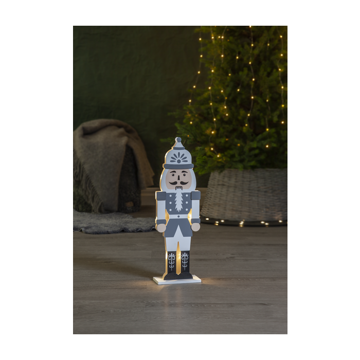 Notenkraker grijs / wit met LED verlichting - 52 cm