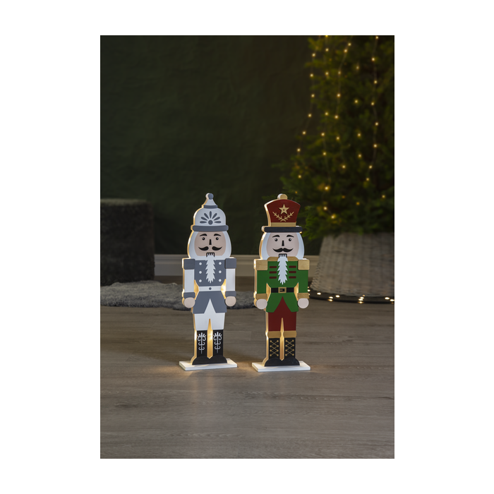Notenkraker grijs / wit met LED verlichting - 52 cm