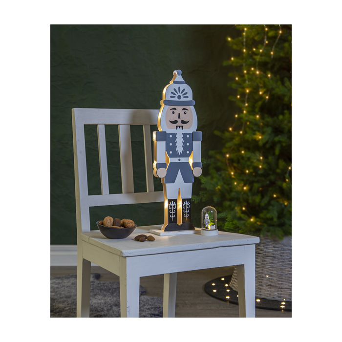 Notenkraker grijs / wit met LED verlichting - 52 cm