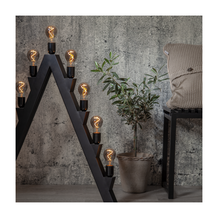 Standaard bol - E27 - 3W - Super Warm Wit <2200K - Filament - Rookglas