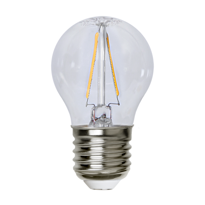 Kogellamp met helder filament - E27 - 2W - Extra Warm Wit - 2700K 
