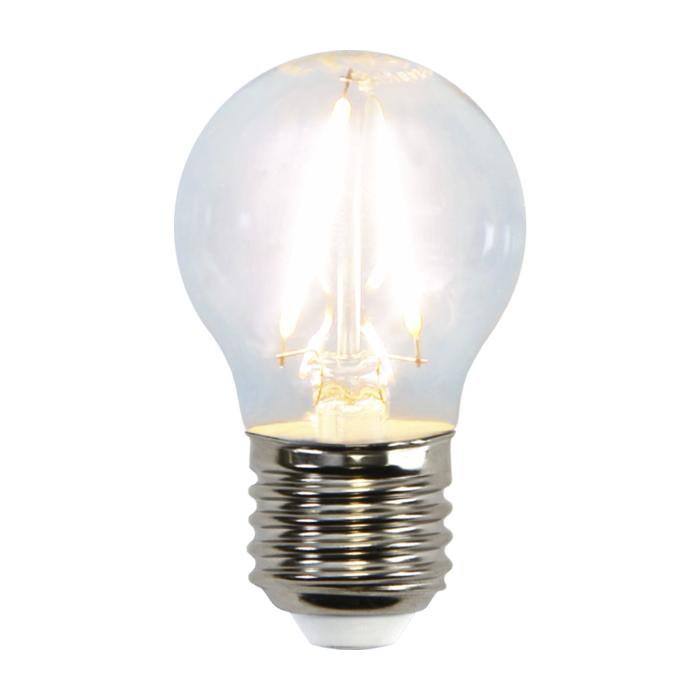 Kogellamp met helder filament - E27 - 2W - Extra Warm Wit - 2700K 