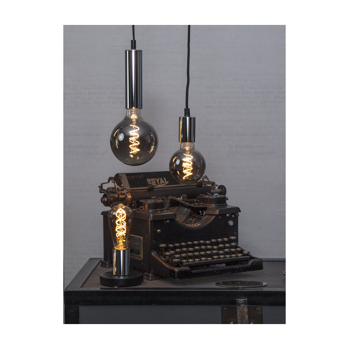 Druppel-Edison lamp - E27 - 2W - Super Warm Wit <2200K - Dimbaar - Filament - Rookglas