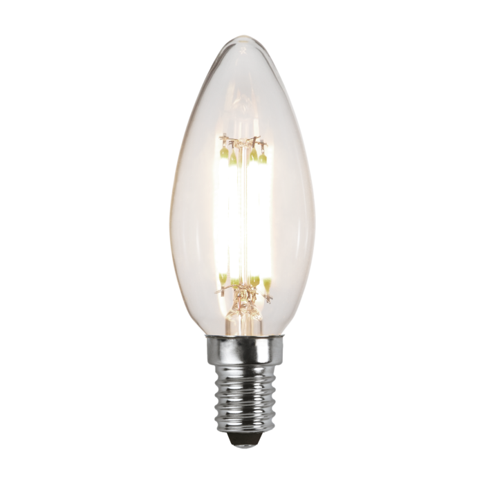3 standen - Kaarslamp - E14 - 4.2W - Warm Wit - 3000K - Filament - Helder
