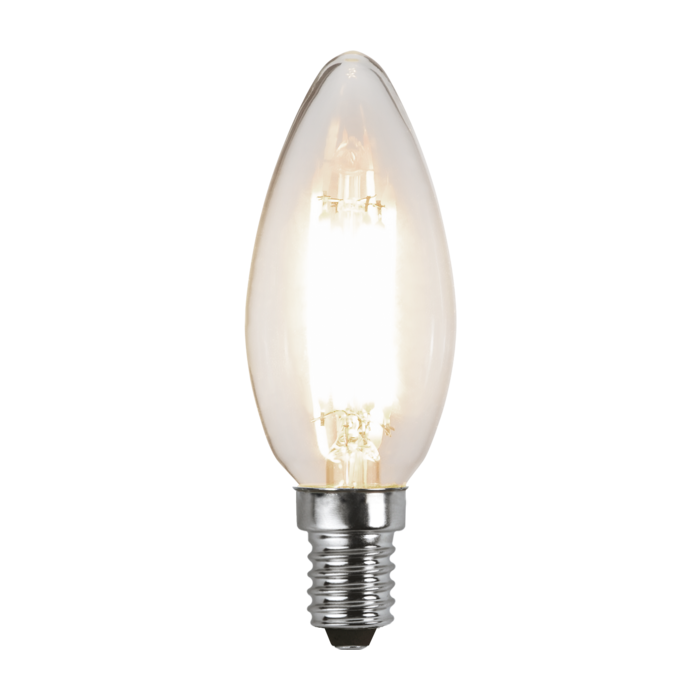 3 standen - Kaarslamp - E14 - 4.2W - Warm Wit - 3000K - Filament - Helder