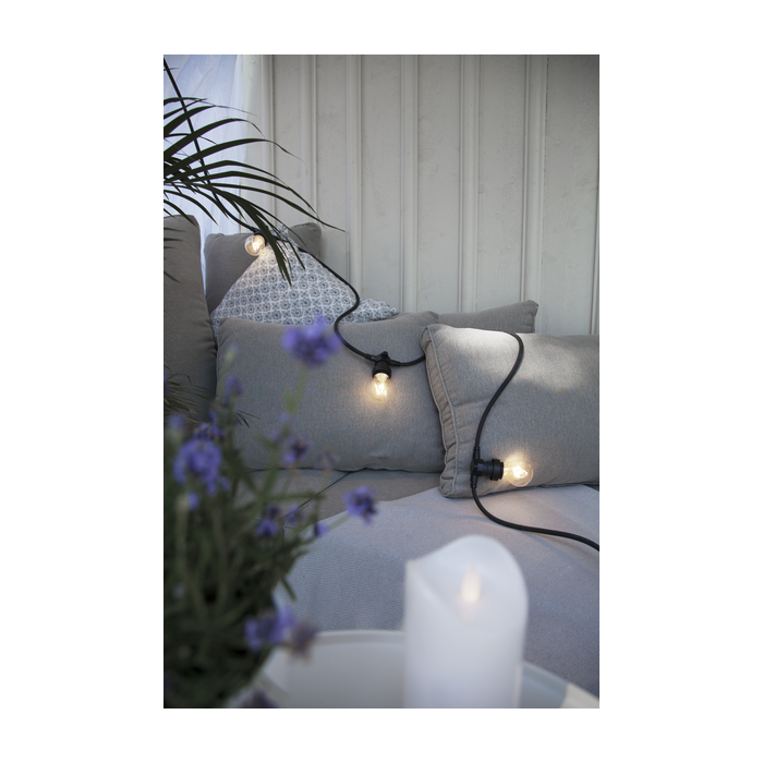 Prikkabel - Kogellamp - E27 - 1.4W - Extra Warm Wit - 2700K - Filament - Helder