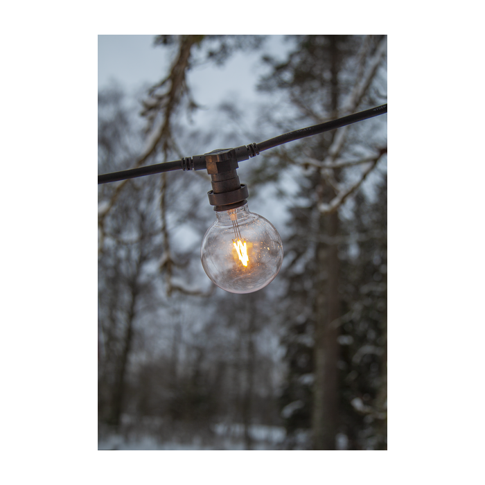 Prikkabel - G95 bol - E27 - 1W - Super Warm Wit <2200K - Filament - Helder