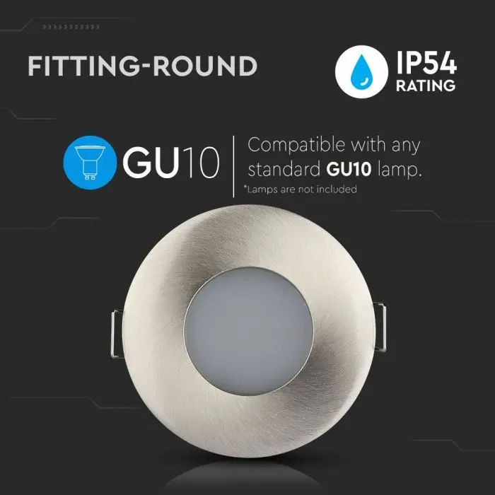 IP44 GU10 armatuur Nikkel Rond