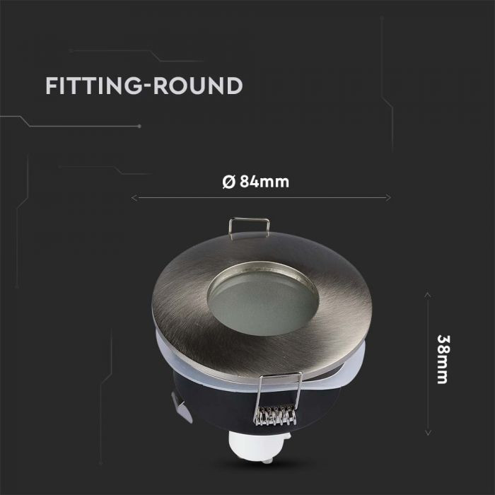 IP44 GU10 armatuur Nikkel Rond