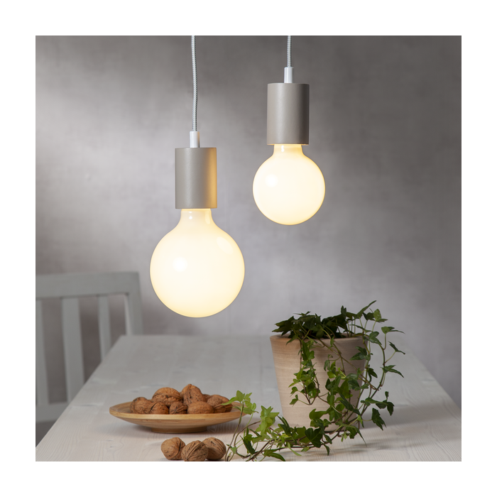 3 standen - G125 Globelamp - E27 - 7.5W - Extra Warm Wit - 2700K - Opaal