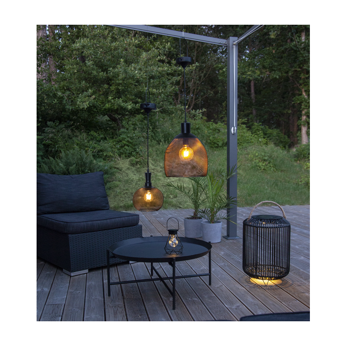 Solar Windlicht “Deco Sunlight Zwart” 