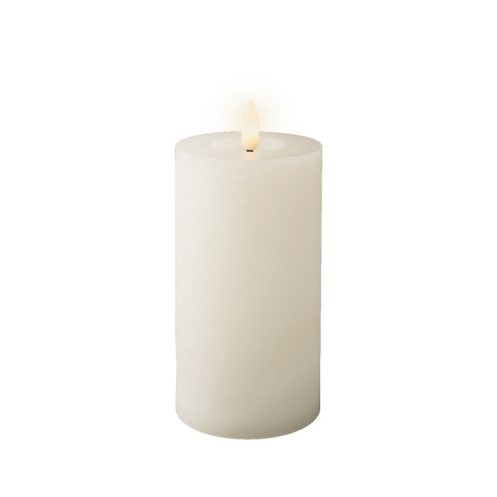 LED wax kaars wit met timer - 15 cm