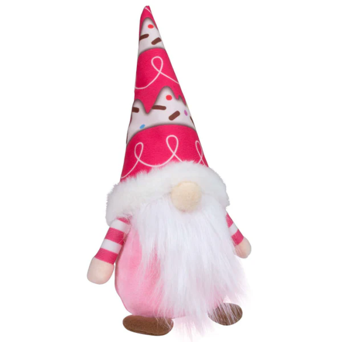 Handgemaakte Gnoom met Candy muts Roze - 17(27)cm