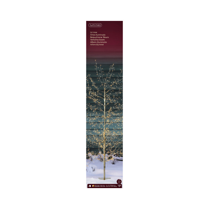 Micro LED kerstboom op voet - 1350 LEDs - 150 cm