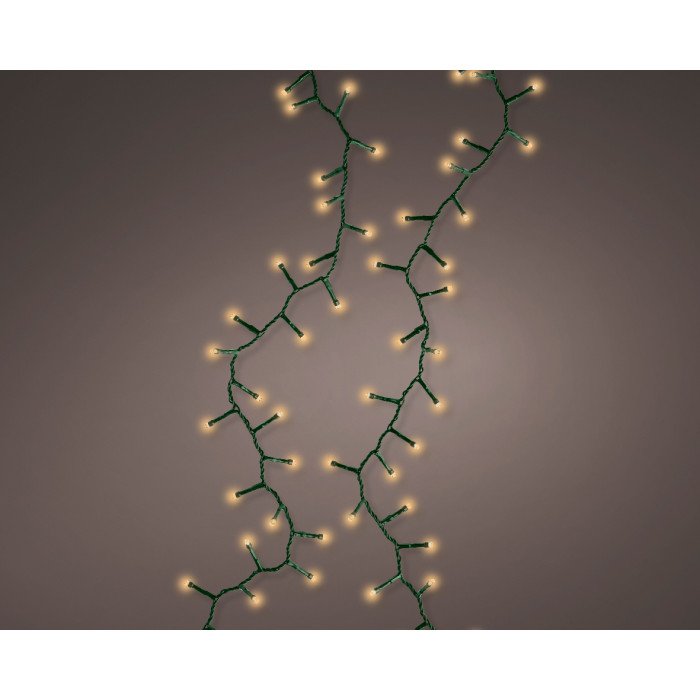 15m LED Compact Kerstverlichting met 8 twinkel effecten - 600 lampjes - Goud