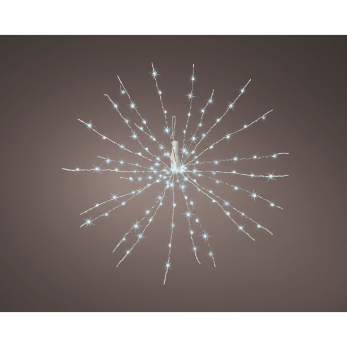 Poolster wit met 144 micro LED lampjes - Ø 55CM 