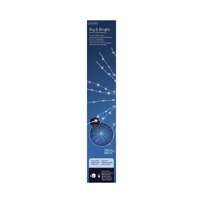 Poolster wit met 144 micro LED lampjes - Ø 55CM 