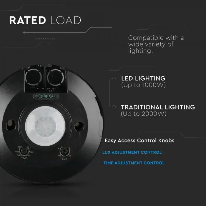 Bewegingsmelder / PIR sensor Opbouw | Zwart