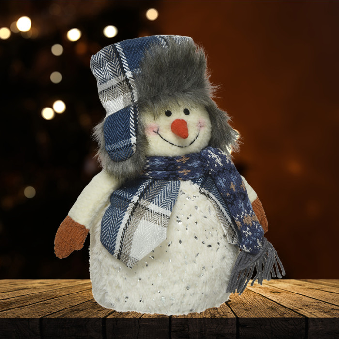 Sneeuwpop met pilotenmuts - 28CM 