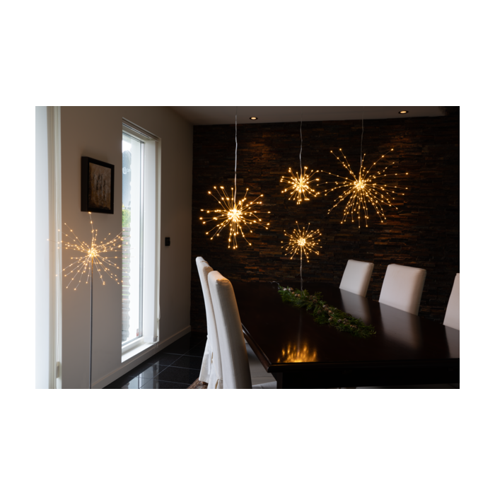 Staande lamp "Fireworks" - 130cm - 200 LED lampjes - Zilver