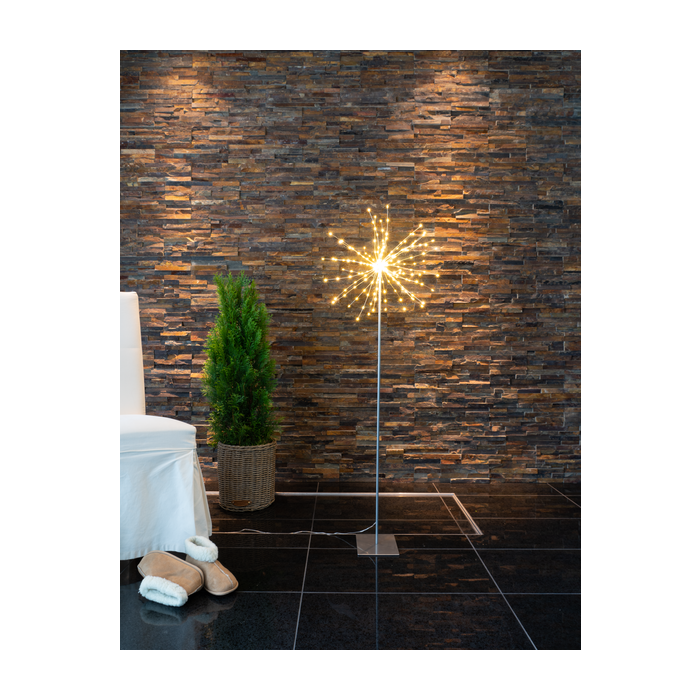 Staande lamp "Fireworks" - 130cm - 200 LED lampjes - Zilver