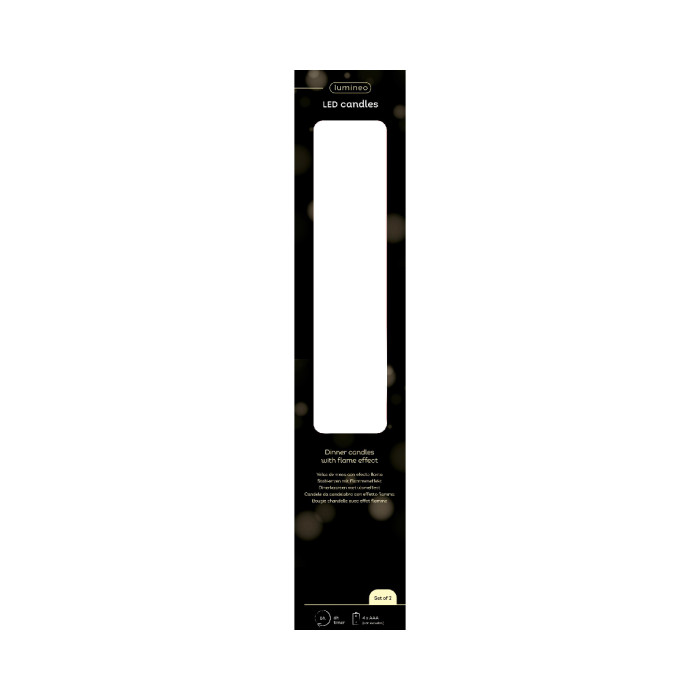 Set van 2 LED dinerkaarsen bruin - 24,5 cm