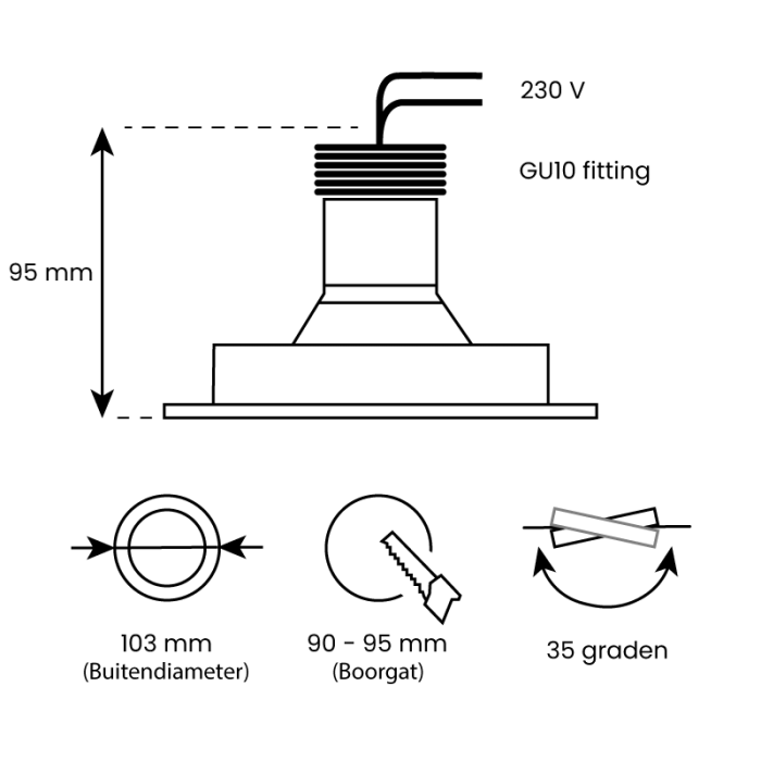 LED inbouwspot | Gert