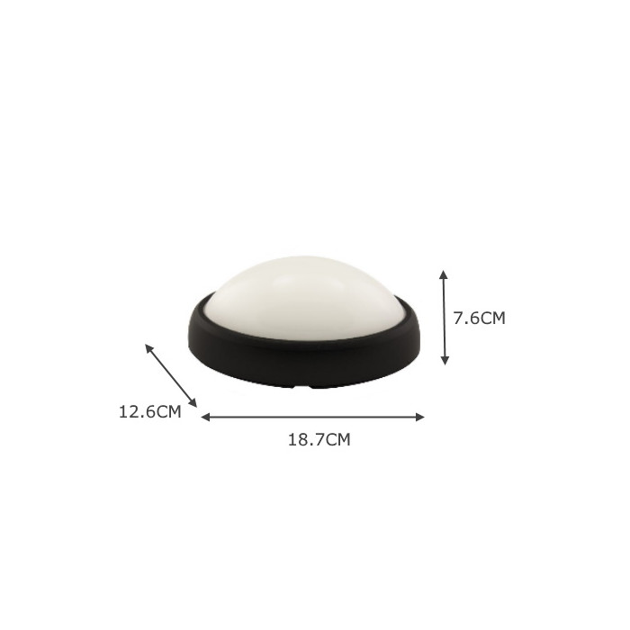 Zwart ovale Dome LED plafondlamp