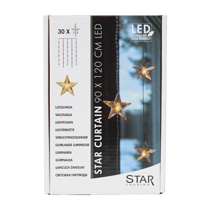 LED Ster gordijn - 120 x 90cm