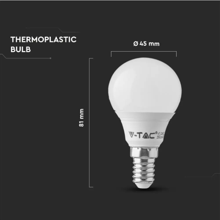6 Pack - Kogellamp - E14 - 4.5W - Warm Wit - 3000K - Opaal
