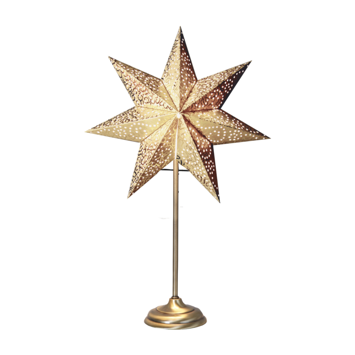 Staande kerstster "Klassiek goud"