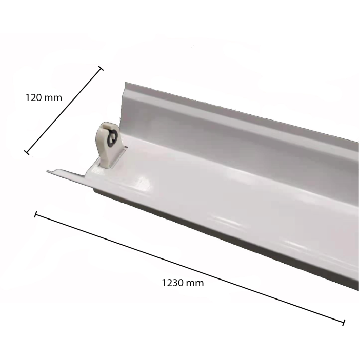 Enkel LED TL armatuur met trog incl. Hoge Lumen Led buis | 120cm - 4000K