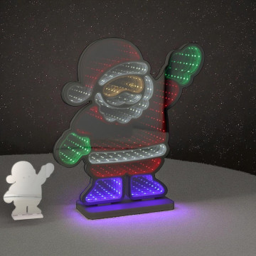 Infinity light vrolijke kerstman - 30 cm