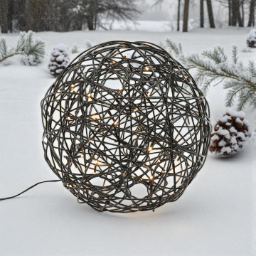 3D Kerstbal "Galax" met 100 LEDs - Zwart ø37,5 cm