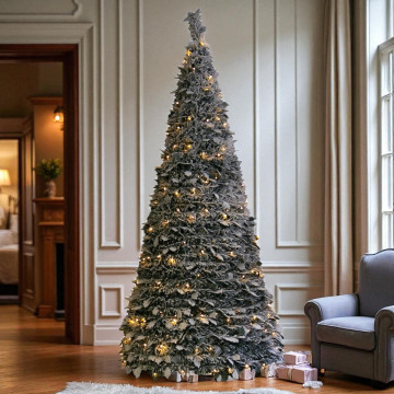 Pop-up kerstboom met sneeuw en 250 LEDs dimbaar - 180 cm 