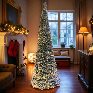Pop-up kerstboom met sneeuw en 500 LEDs dimbaar - 300 cm 
